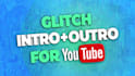 create you a glitch youtube intro and outro logo animation