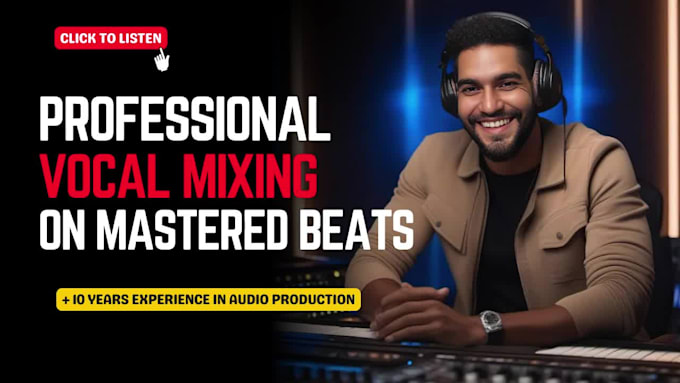 professional vocal mixing on mastered beats for singers and rappers