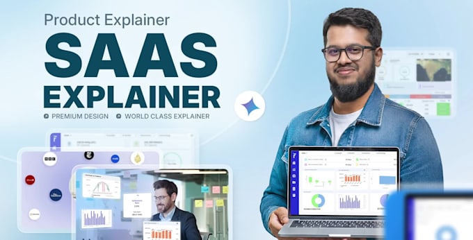 create a saas explainer video with custom UI animation