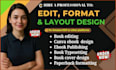 edit, format, typeset your book manuscript for kdp kindle paperback, canva work