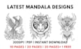 draw mandala coloring pages for kids and adults etsy and kdp