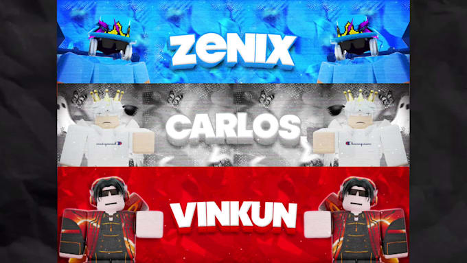 Design a roblox gfx banner for your youtube and twitter by Gleepe_ | Fiverr