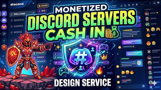 design a money making discord server for you