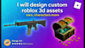 design custom roblox 3d assets cars, characters more