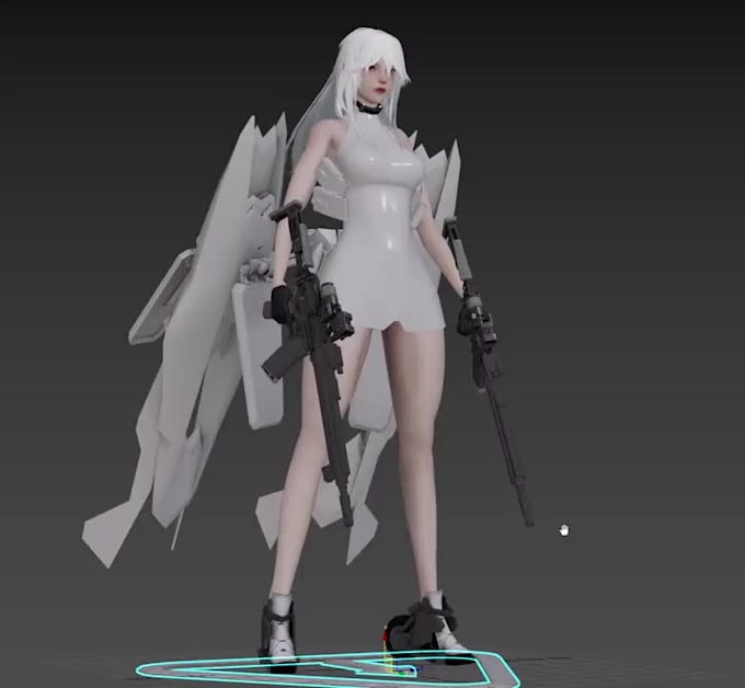 3d game character modeling  vrchat avatar anime 3d model unreal engine character