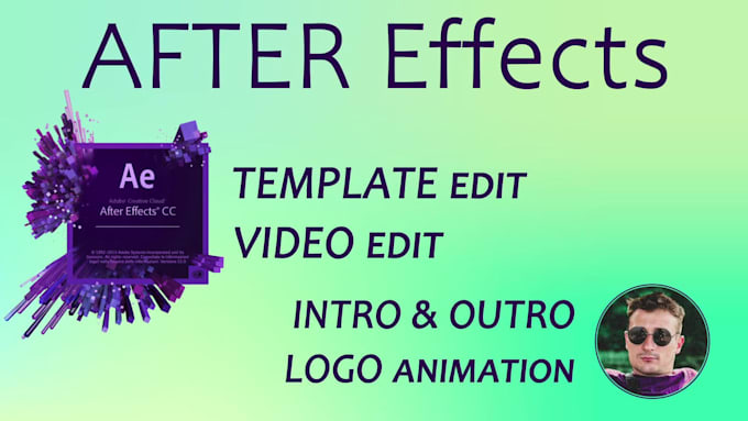 template editing in after effect and creating custom animated logo intro
