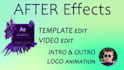 template editing in after effect and creating custom animated logo intro