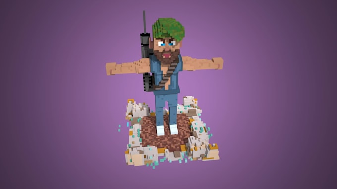 do 3d voxel nft art and sandbox game ready characters