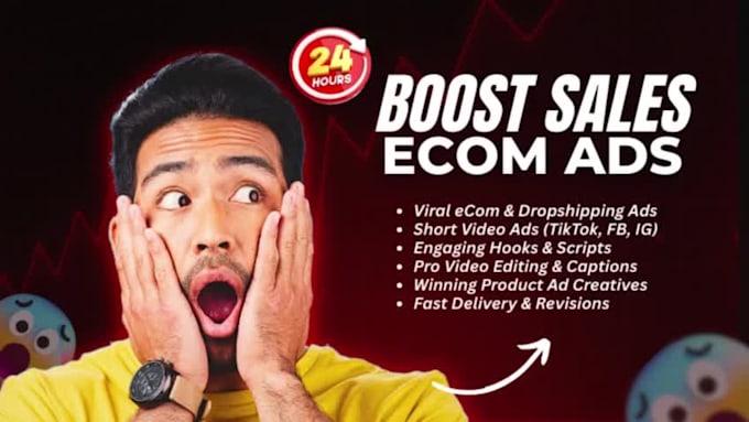 create ecommerce ads, short ads and dropshipping ads