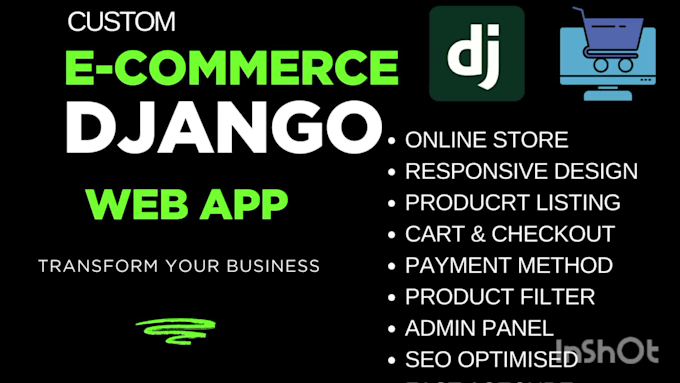 develop fast scalable responsive django ecommerce web app in python