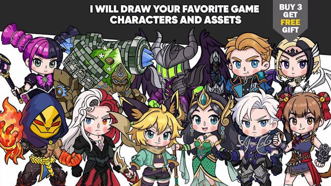 draw your favorite game characters and assets