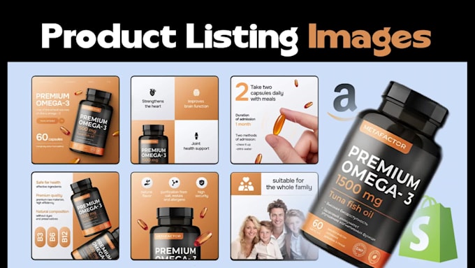 design shopify, amazon product listing images