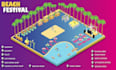 design 3d isometric event map and vector maps illustrations