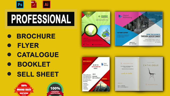 design professional flyer, brochure, catalog and newsletter