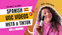 create ugc videos in spanish for tiktok and instagram ads