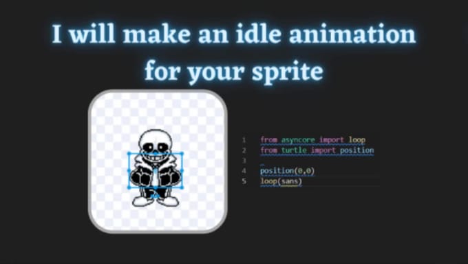 Make an idle animation for your undertale styled sprite by Itsme_blueberry  | Fiverr