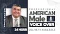record a professional male voiceover in american english