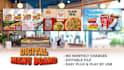 design digital menu boards for restaurants or TV screens