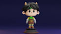 model simple 3d character from 2d to 3d in blender