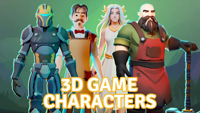 model, rig, and animate stylized 3d game characters