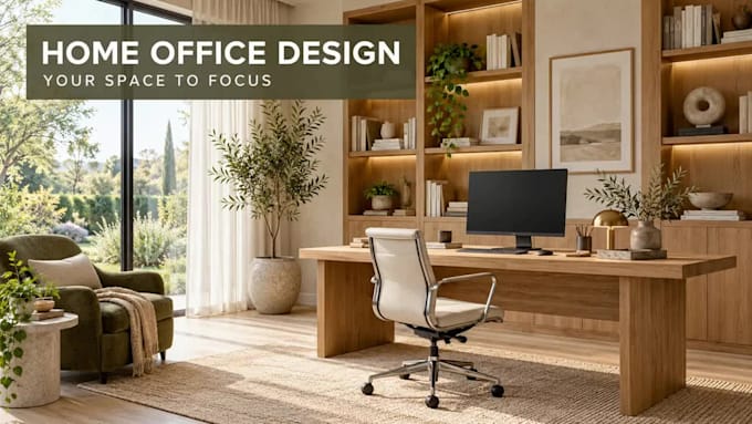 design your home office interior with realistic 3d renders