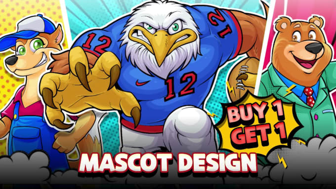 Create mascot logo and character design in cartoon style by Tee_rex ...