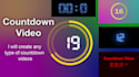 create a custom and countdown video  animation timer