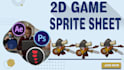 create 2d character animation sprite sheet inside spine 2d