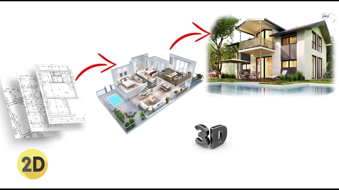 draw permitting architectural blueprints with rendering