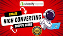 create high converting shopify one product or niche store