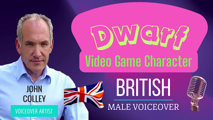 dwarf voice video game or cartoon narration fast VIP service