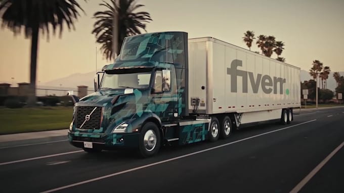 create logistics truck trailer promo video