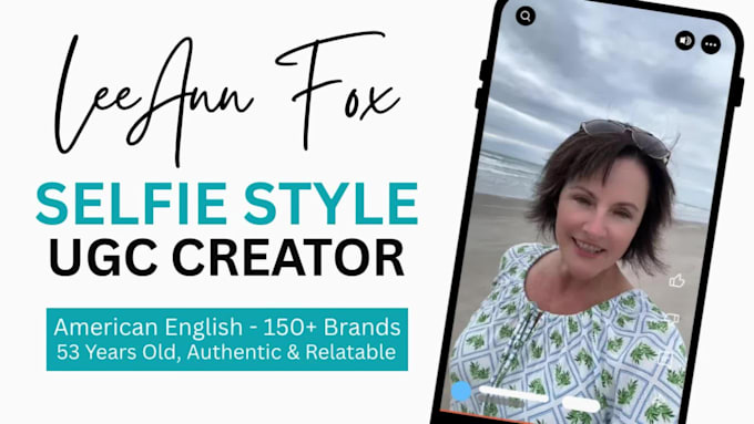 create selfie style ugc video mature genx