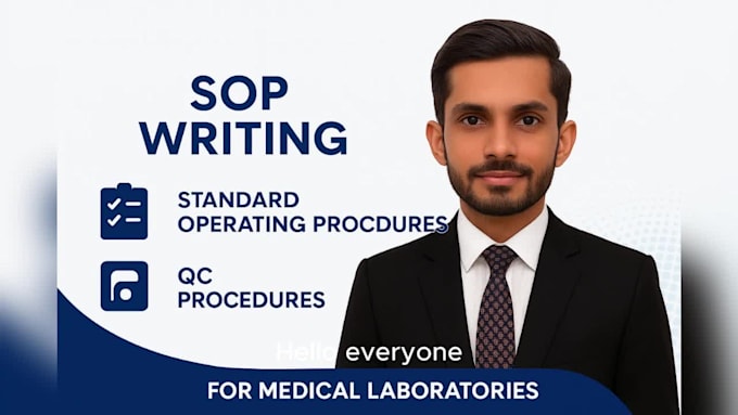 write medical laboratory sops, qc documentation and cap consultancy