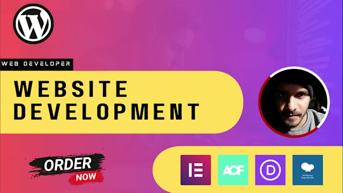 build dynamic wordpress website with elementor, divi