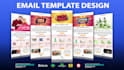 design responsive mailchimp and klaviyo email template for email marketing