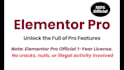 provide genuine elementor pro official 1year license
