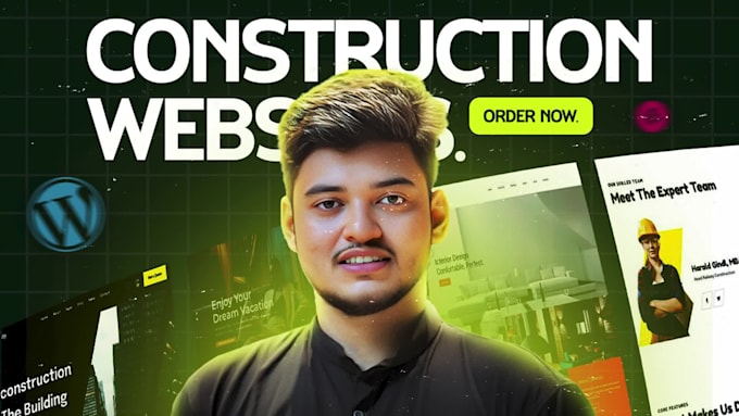 do construction website, contractor website, remodeling website within 24 hours