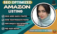 do amazon listing optimization and SEO optimized product listing copywriting