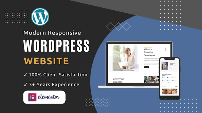 create a modern and responsive wordpress website