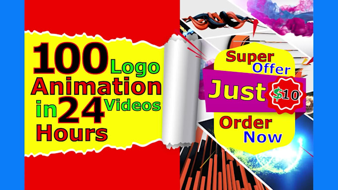 create 100 animation logo intro video in 4k