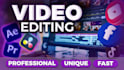 do creative video edit, youtube video editing