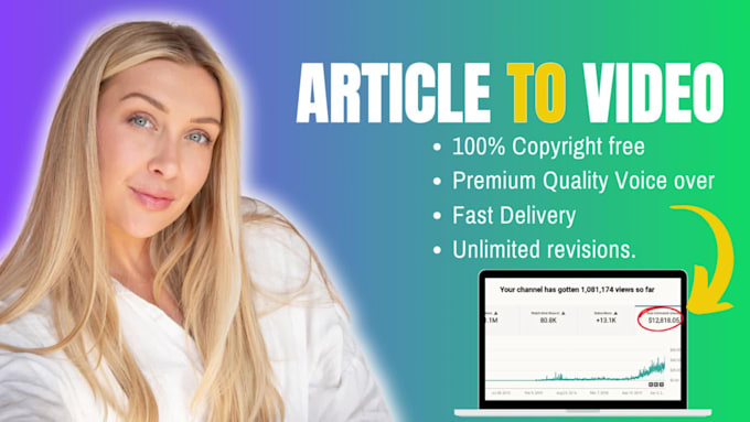 convert article or text to video with premium voice over