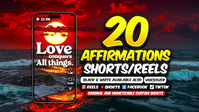 create affirmation quotes reels youtube shorts tiktok