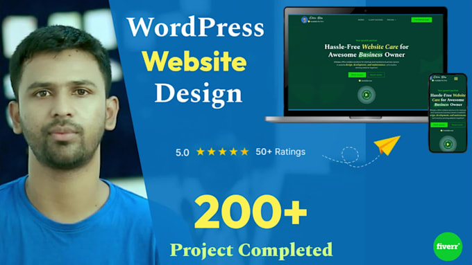 create a responsive wordpress website design with maintenance support
