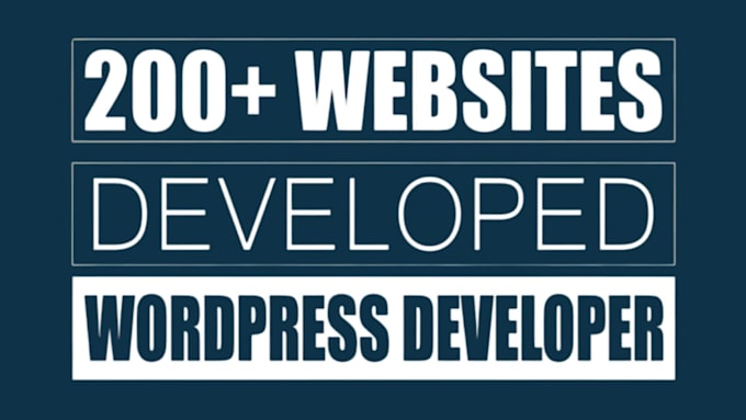 be your wordpress developer for wordpress website development