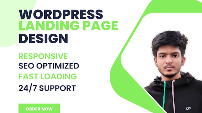 design wordpress landing page or single page website