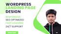 design wordpress landing page or single page website