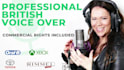 provide a female british voice over professional standard