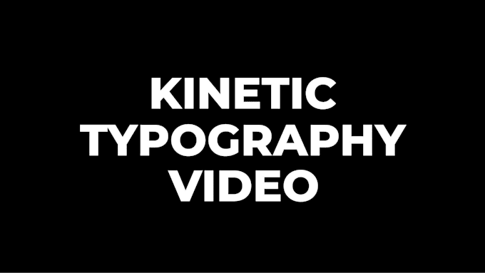 create kinetic typography animation